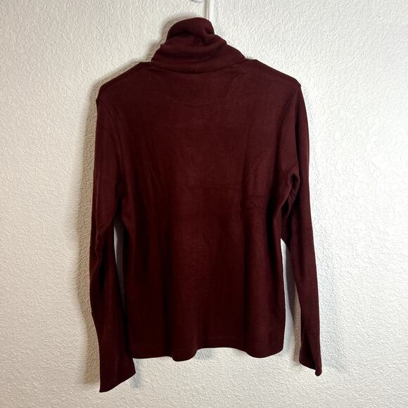 Uniqlo HEATTECH Turtleneck Long-Sleeve T-Shirt Size Medium NWT Maroon Red - Picture 3 of 4